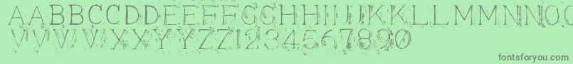 Appendix3 Font – Gray Fonts on Green Background