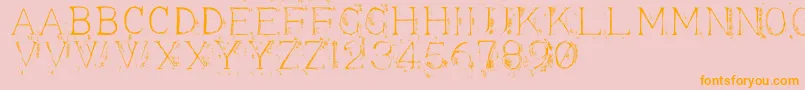 Appendix3 Font – Orange Fonts on Pink Background