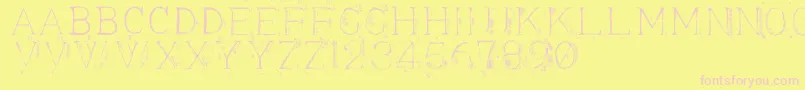 Appendix3 Font – Pink Fonts on Yellow Background