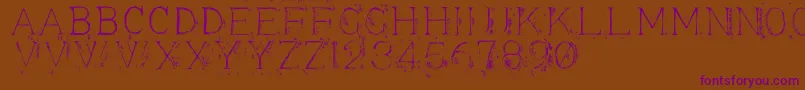 Appendix3-Schriftart – Violette Schriften auf braunem Hintergrund