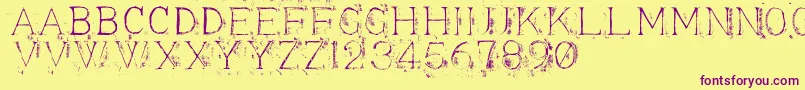 Appendix3-Schriftart – Violette Schriften auf gelbem Hintergrund