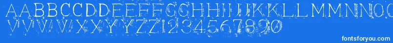 Appendix3 Font – White Fonts on Blue Background