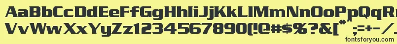 Straczynski Font – Black Fonts on Yellow Background