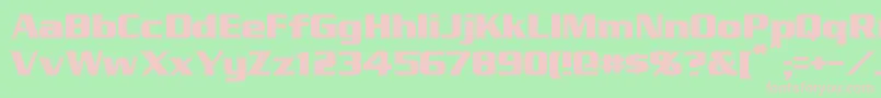 Straczynski Font – Pink Fonts on Green Background