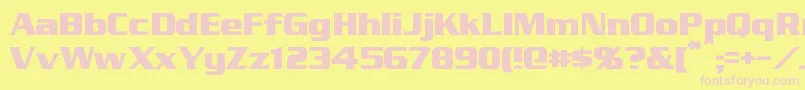 Straczynski Font – Pink Fonts on Yellow Background