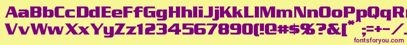 Straczynski Font – Purple Fonts on Yellow Background