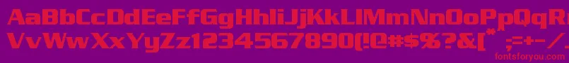 Straczynski Font – Red Fonts on Purple Background