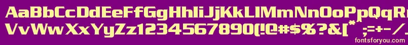 Straczynski Font – Yellow Fonts on Purple Background