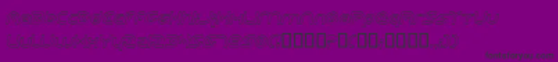 Police PlanetaryOrbiterOutlineItalic – polices noires sur fond violet
