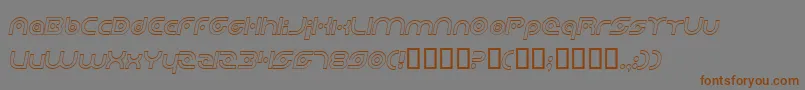 PlanetaryOrbiterOutlineItalic Font – Brown Fonts on Gray Background