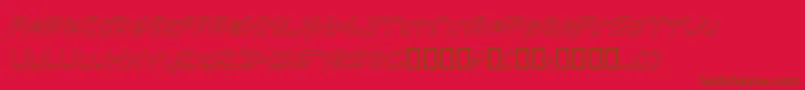 PlanetaryOrbiterOutlineItalic Font – Brown Fonts on Red Background