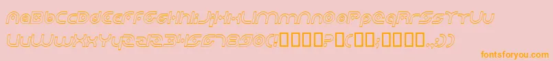 PlanetaryOrbiterOutlineItalic Font – Orange Fonts on Pink Background