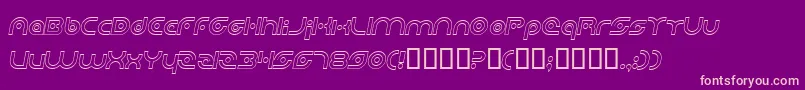 PlanetaryOrbiterOutlineItalic Font – Pink Fonts on Purple Background