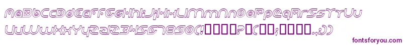 PlanetaryOrbiterOutlineItalic Font – Purple Fonts on White Background