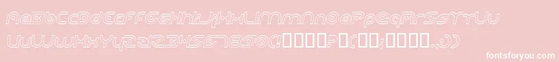PlanetaryOrbiterOutlineItalic Font – White Fonts on Pink Background