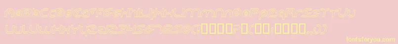 PlanetaryOrbiterOutlineItalic Font – Yellow Fonts on Pink Background