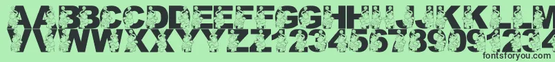 Lisätietoja LmsPreformingPachyderm-fontista LmsPreformingPachyderm-fontti – mustat fontit vihreällä taustalla