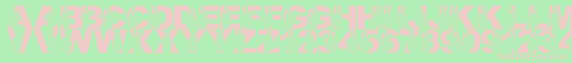 LmsPreformingPachyderm Font – Pink Fonts on Green Background