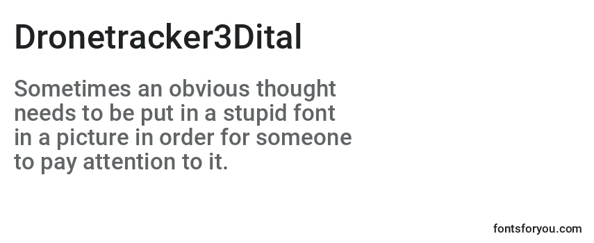 Schriftart Dronetracker3Dital