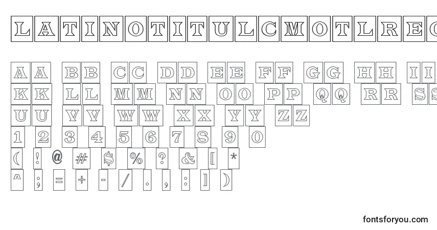Шрифт LatinotitulcmotlRegular – алфавит, цифры, специальные символы
