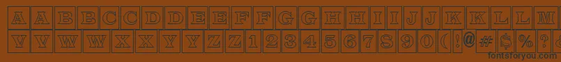 LatinotitulcmotlRegular Font – Black Fonts on Brown Background