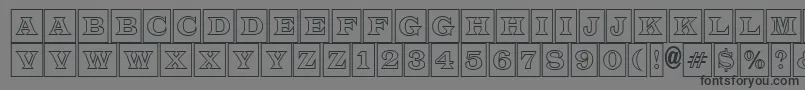 Weitere Informationen zur LatinotitulcmotlRegular-Schriftart LatinotitulcmotlRegular-Schriftart – Schwarze Schriften auf grauem Hintergrund