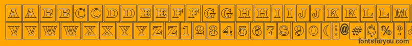 LatinotitulcmotlRegular Font – Black Fonts on Orange Background