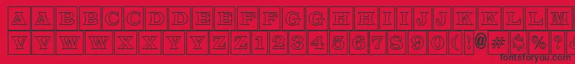 LatinotitulcmotlRegular Font – Black Fonts on Red Background