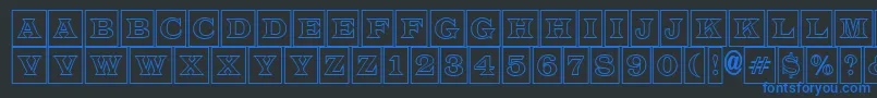 LatinotitulcmotlRegular Font – Blue Fonts on Black Background