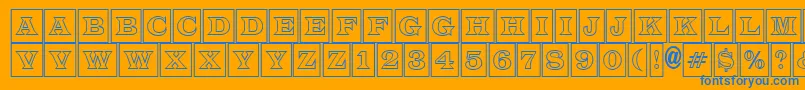 LatinotitulcmotlRegular Font – Blue Fonts on Orange Background