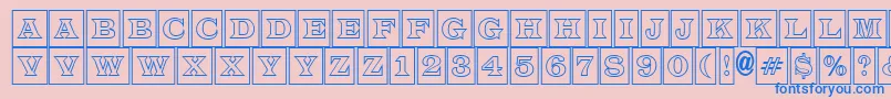 LatinotitulcmotlRegular Font – Blue Fonts on Pink Background