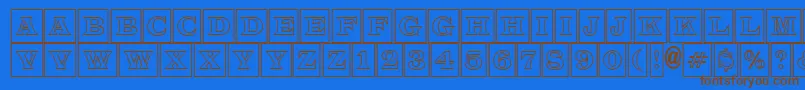 LatinotitulcmotlRegular Font – Brown Fonts on Blue Background