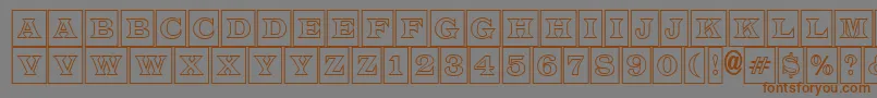 LatinotitulcmotlRegular Font – Brown Fonts on Gray Background