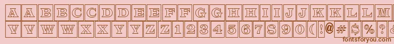 LatinotitulcmotlRegular Font – Brown Fonts on Pink Background