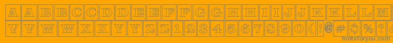 LatinotitulcmotlRegular Font – Gray Fonts on Orange Background