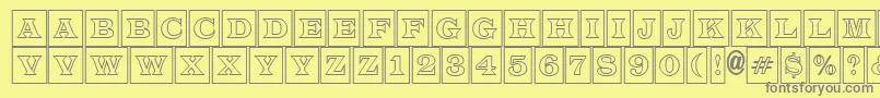 LatinotitulcmotlRegular Font – Gray Fonts on Yellow Background