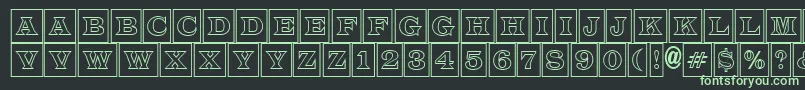 LatinotitulcmotlRegular Font – Green Fonts on Black Background