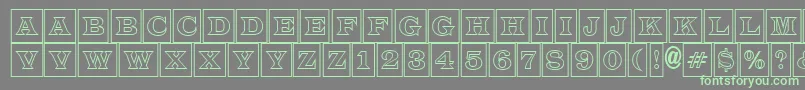 LatinotitulcmotlRegular Font – Green Fonts on Gray Background