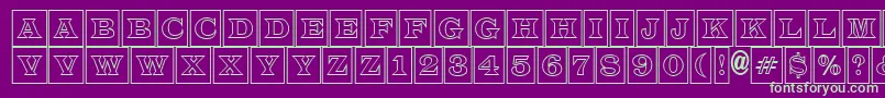 LatinotitulcmotlRegular Font – Green Fonts on Purple Background