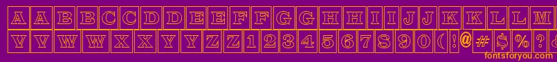 LatinotitulcmotlRegular Font – Orange Fonts on Purple Background