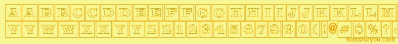LatinotitulcmotlRegular Font – Orange Fonts on Yellow Background