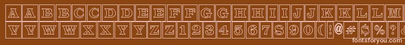 LatinotitulcmotlRegular Font – Pink Fonts on Brown Background