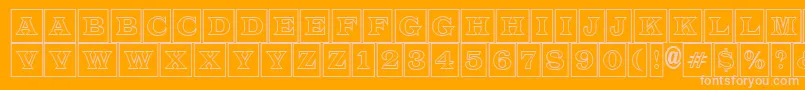 LatinotitulcmotlRegular Font – Pink Fonts on Orange Background