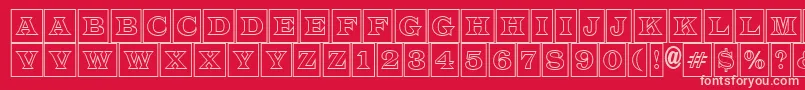 LatinotitulcmotlRegular Font – Pink Fonts on Red Background