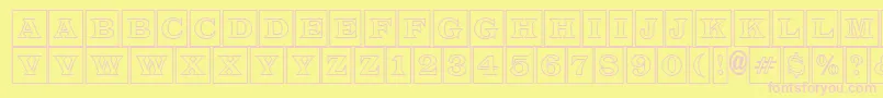 LatinotitulcmotlRegular Font – Pink Fonts on Yellow Background