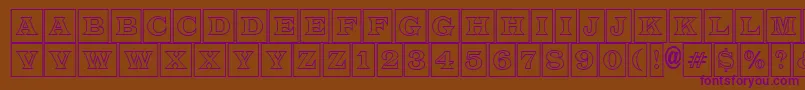 LatinotitulcmotlRegular Font – Purple Fonts on Brown Background