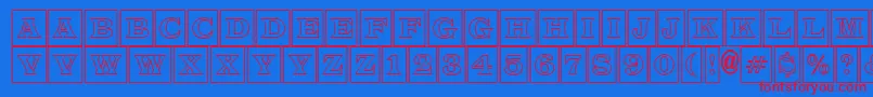 LatinotitulcmotlRegular Font – Red Fonts on Blue Background