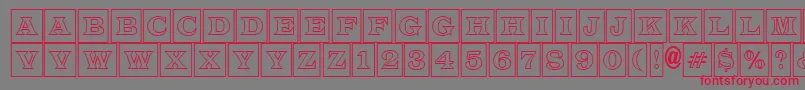 LatinotitulcmotlRegular Font – Red Fonts on Gray Background