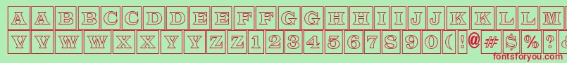 LatinotitulcmotlRegular Font – Red Fonts on Green Background