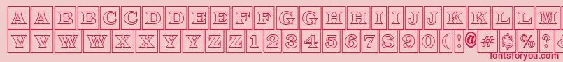 LatinotitulcmotlRegular Font – Red Fonts on Pink Background